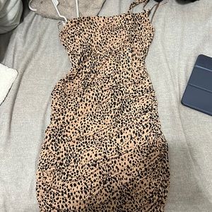Leopard Print Srunch up dress
